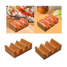 Porte-sushi à bois de service