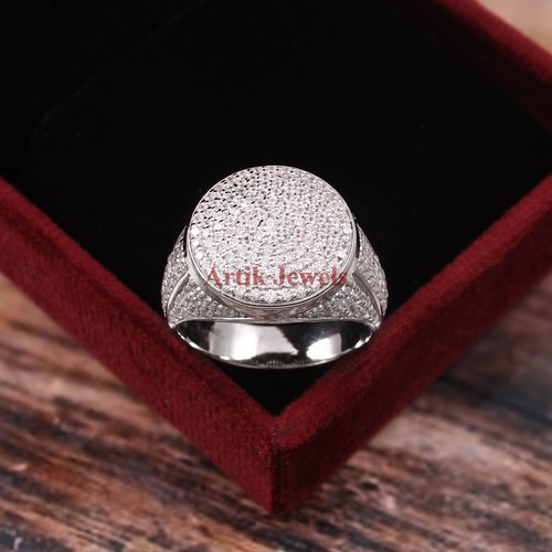 Bague moissanite avec - en,
