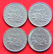 Lot : 4 pièces de 1 Franc
