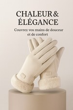 Gants hiver femme beige |
