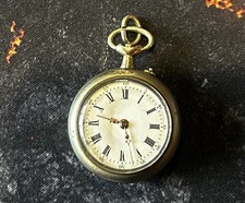 JOLIE ANCIENNE MONTRE GOUSSET FEMME EN ARGENT MASSIF A RÉPARER VOIR PHOTOS 