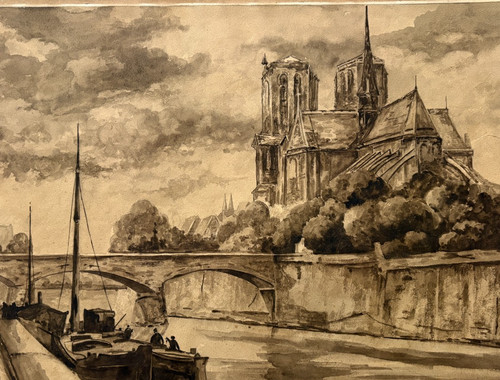 Dessin ancien original - ancien,