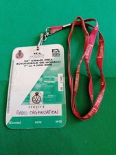 Pass badges CARD  GRAND PRIX DE MONACO 2000 automobile club de Monaco vintage 
