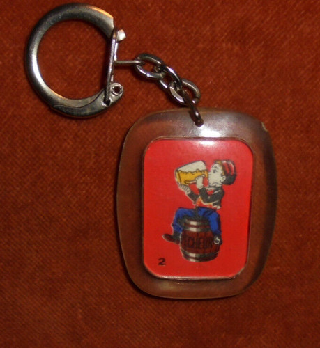 Porte clés bière pêcheur - du,