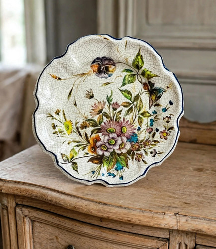 Rare lami ancienne - ancienne, assiette