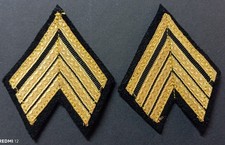 GALON DE BRAS TISSU - SERGENT-MAJOR Période 1942 à 1962 - ARME JAUNE