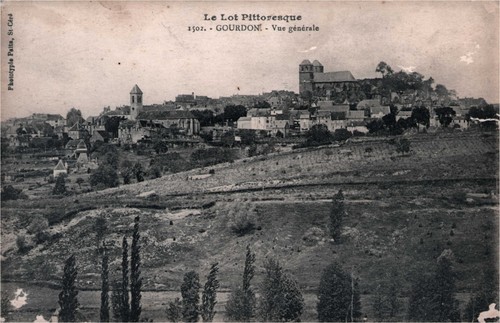 Cpa gourdon vue generale - 46,