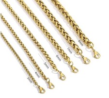 Collier chaîne maille palmier