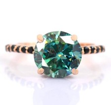 5.00 CT Bleu Traitée Bague