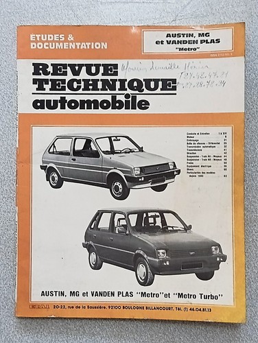 Rta revue technique - revue, automobile