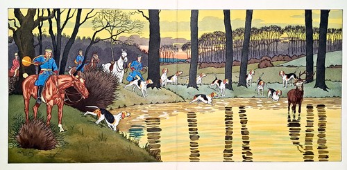Lithographie eliott chasse - lithographie, eliott,