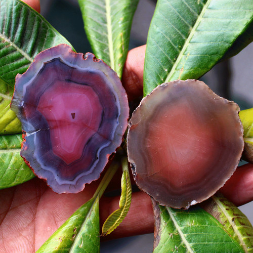 Pièces agate naturelle du - 2, d'agate