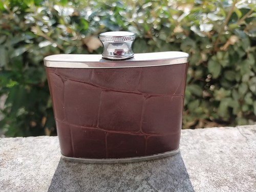 Ancien flasque alcool - ancien, inox