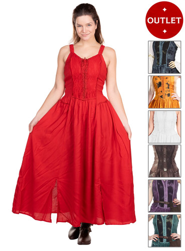 Robe médiévale lacets et - médiévale,