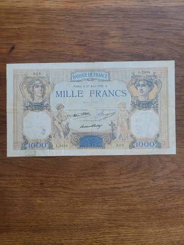 France billet ancien 1000 - france,