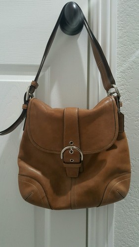 Brown leather genuine coach - brown,