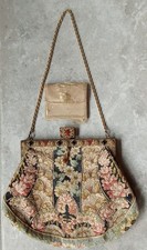 Ancien Petit Sac Bourse Tapisserie/Accessoire Costume Époque /Old Bag Accessorie