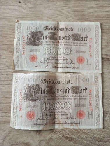 Lot billets 1000 mark - lot, 2