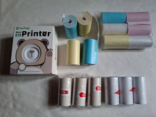 Imprimante Peripage portable Mini A6 blanche, 203 dpi neuve+ 16 rouleaux papier 