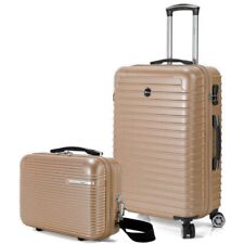 Benzi - Valise cabine + vanity "Stripes" - champagne - 9673