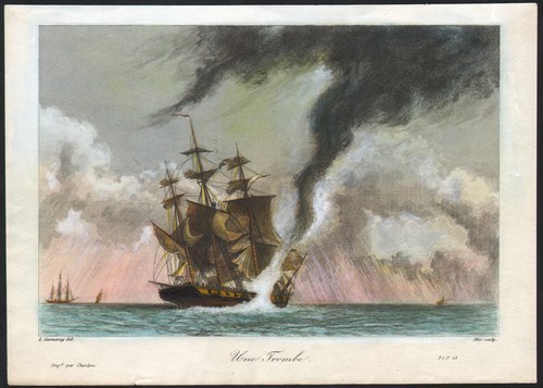 1837 gravure aquarellée - 1837,