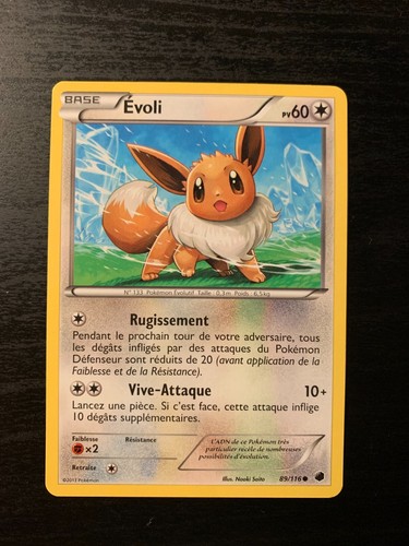 Carte pokémon commune evoli - pokémon,