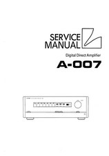 Manuel De Service Pour Luxman A-007