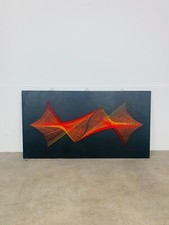 Tableau string art fils tendus vintage années 70