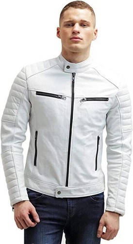 Veste homme cuir blanc - homme,