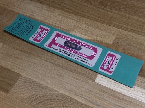 Label sticker for peters - label, 38