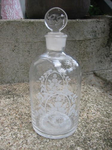 Ancien flacon verre parfum - verre,