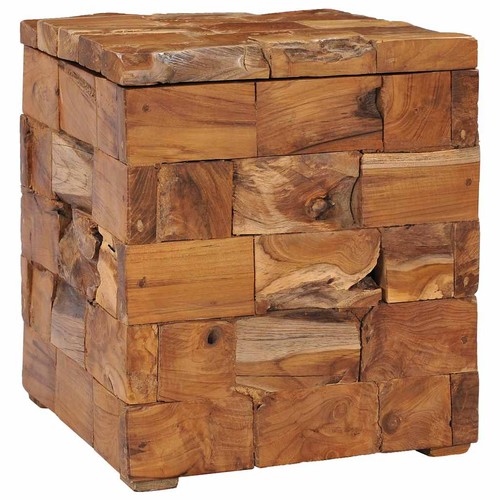 Bois teck massif tabouret - de,