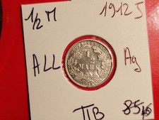 Allemagne 1/2 Mark 1912 J