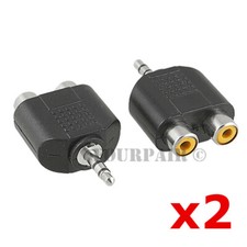 2 Pack Dual RCA Female Jacks