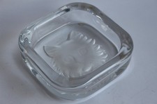 SEVRES FRANCE Cendrier cristal tête de chat (35751)