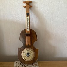 Guitare Thermomètre Baromètre Vintagé 45 Cm De Haut Kitch