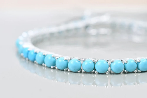 Turquoise tennis bracelet - bracelet, rond
