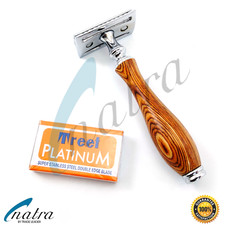 Rasoir de Sécurité Papillon Classique à Double Tranchant Rasoir Hommes +10 Lames