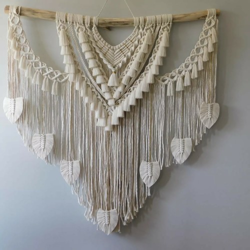 Grand macramé mural - /, tenture