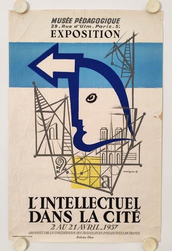 Affiche intellectuel dans - dans, la