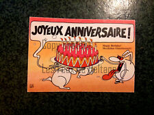 JOYEUX ANNIVERSAIRE  humour GOVIN illustration carte postale postcard