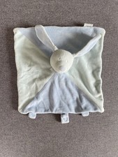 Doudou plat lapin babou - plat, bleu