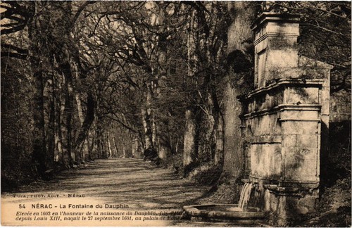 Cpa nérac fontaine du - nÉrac, la