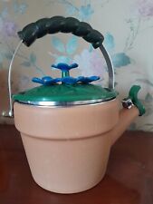 bouilloire kitch vintage couvercle fleurs bleues 