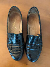 Chaussure mocassin  richelieu cuir veau vernis noir taille 39 talon plat 3 cm