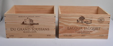 2  Caisses de vin en Bois - taille 6 bouteilles  Margaux et Haut-Médoc
