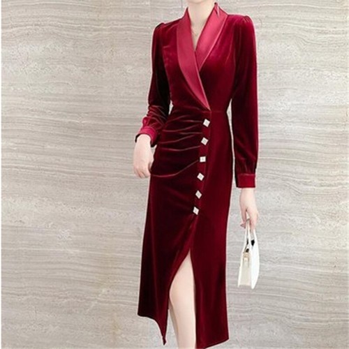 Robe longue maxi - maxi, velours