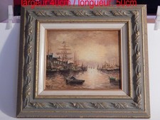 PEINTURE ROBERT MOGISSE vue sur port