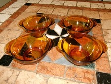 Lot de 4 anciens bols à oreilles DURALEX France