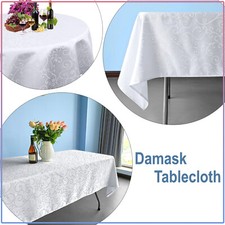 Nappe Damassée Blanche En